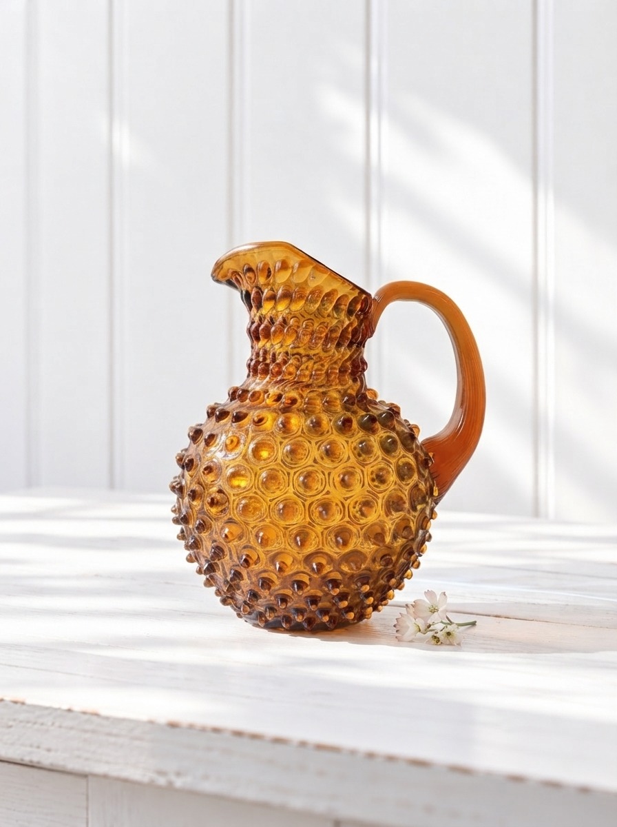 Kande i pindsvineglas 2 liter - mørk amber