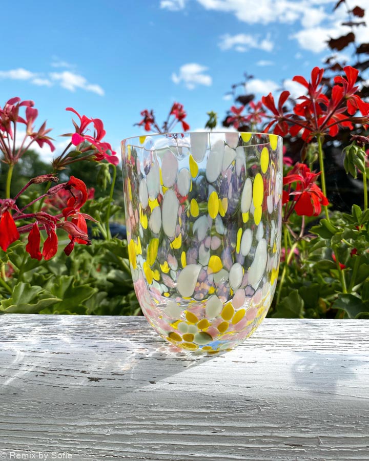 Anna von lipa splash og confetti glas - summer
