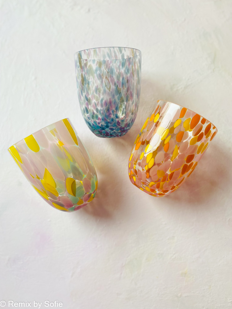 Anna von lipa splash og confetti glas kun hos remix by sofie