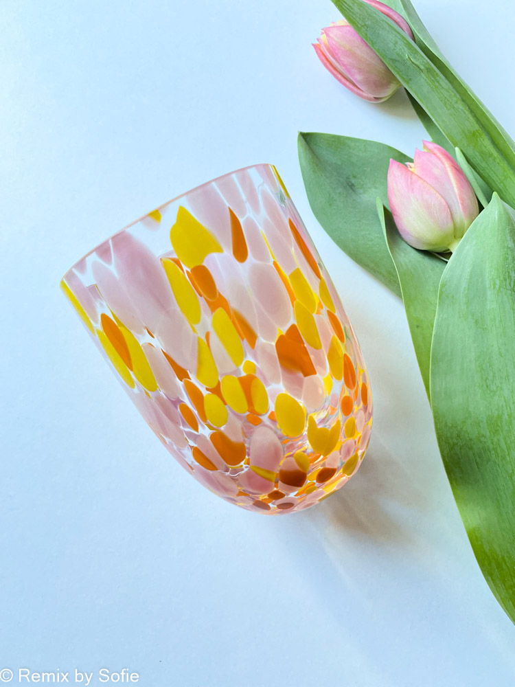 Anna von lipa splash og confetti glas - retro