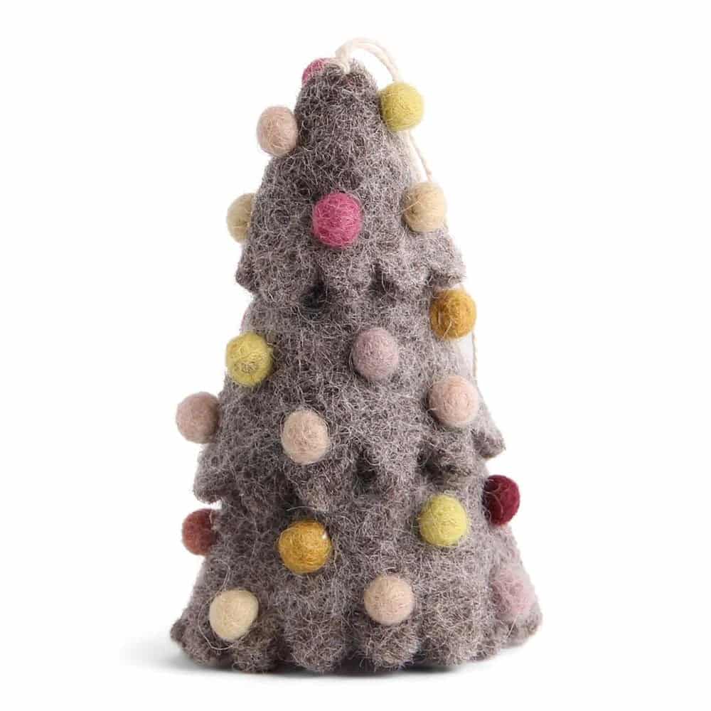 christmas tree, one gry &amp; sif, one gry &amp; sif, felt christmas decorations, christmas point in felt, felt from nepal