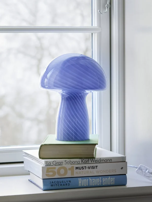 mushroom lampe bahne, blå mushroom, bedste priser, remix by sofie