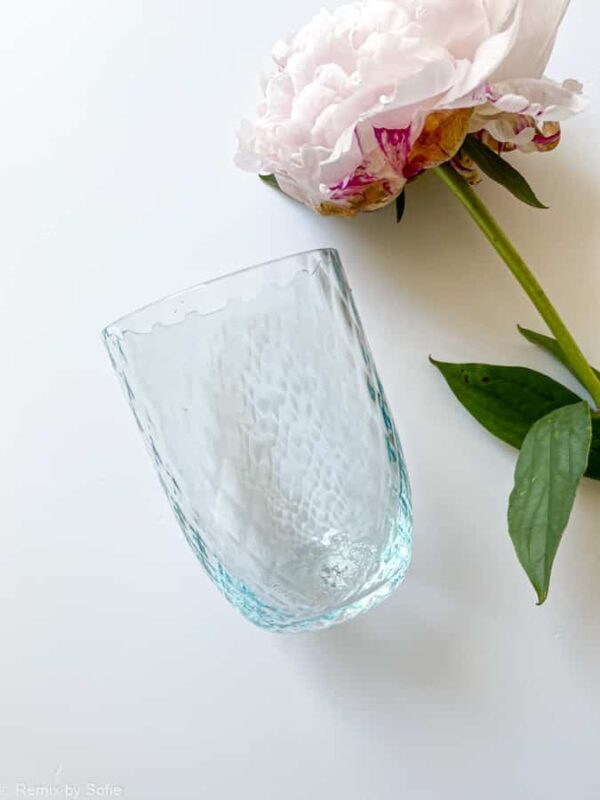 Harlekin glas - lys aqua