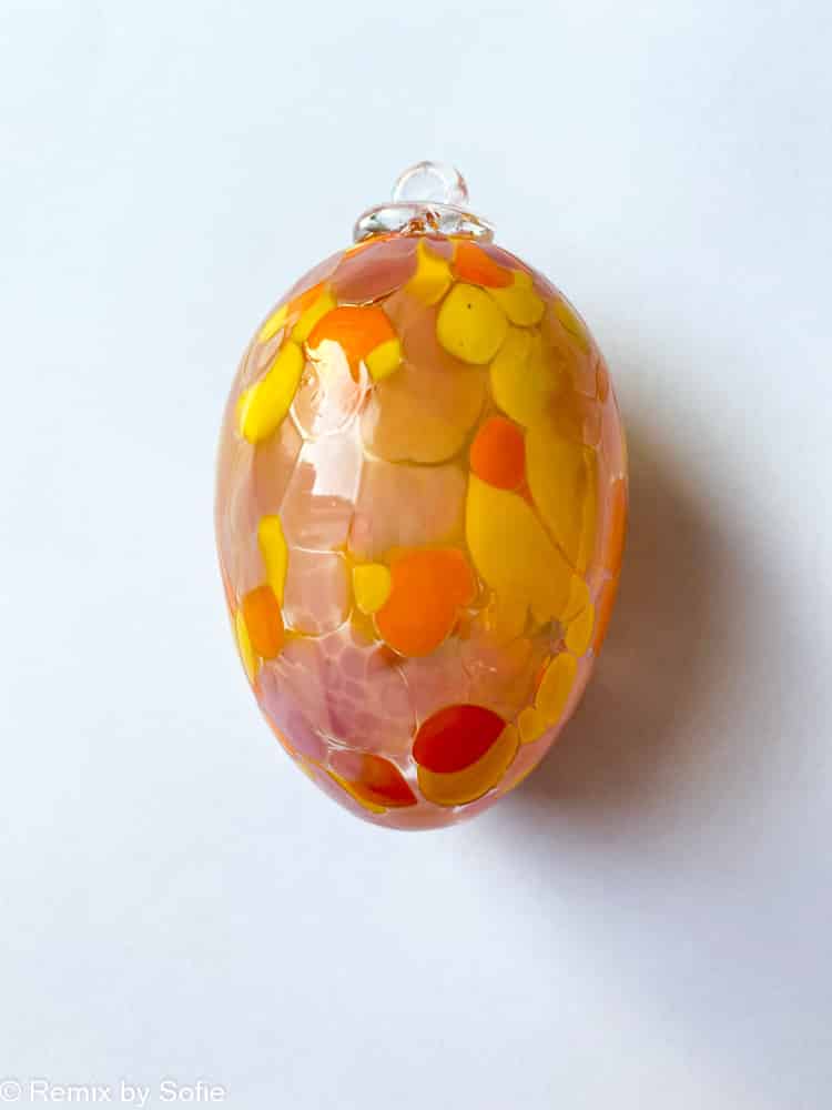 anna von lipa easter eggs, glass eggs, mouth blown opal eggs, easter decorations