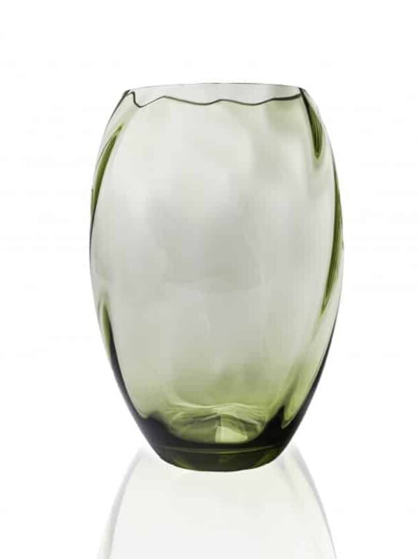 Elipse vase i swirl - olive