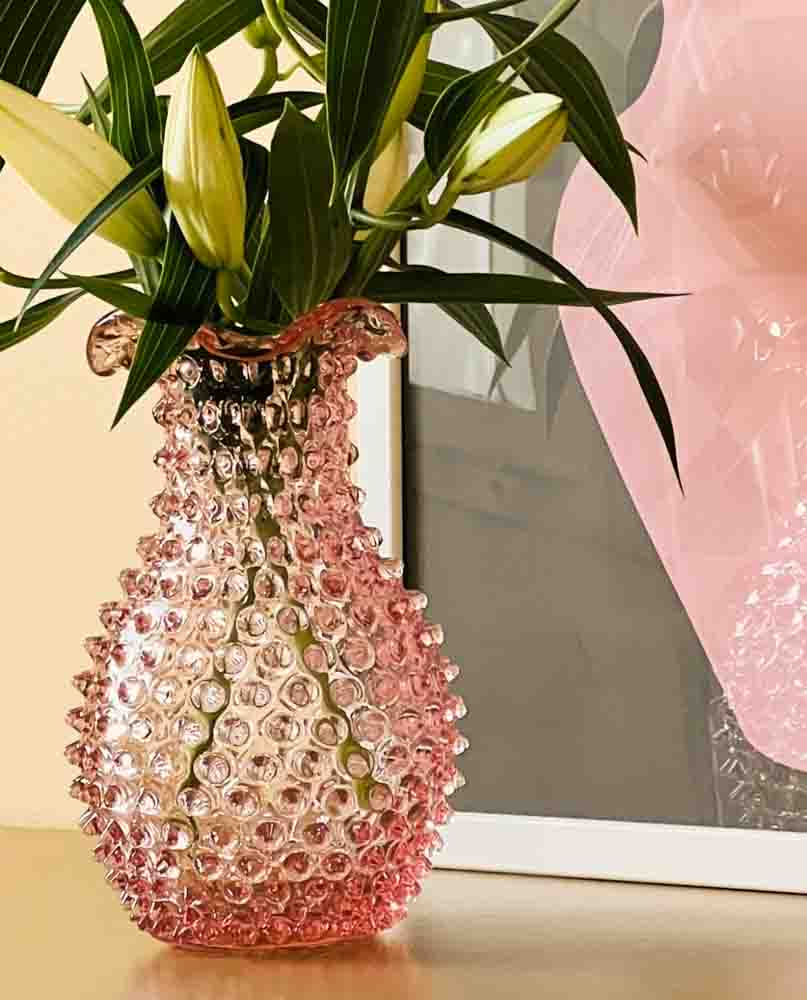 blonde vase, laze vase, anna von lipa, Remix by Sofie, anna von lipa glas, mundblæste glas, handblown glass, glas, farvede glas,