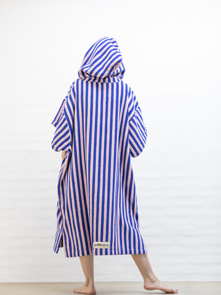 hoodie i blå og lyserød bongusta