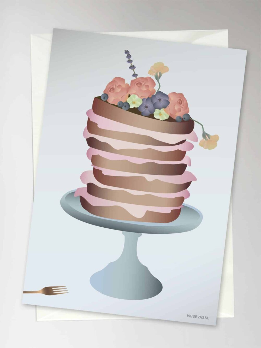 remix by sofie, visse vasse, anledningskort, gave, gaveindpakning, kort, fødselsdagskort, kort med kage
