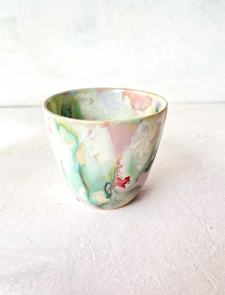 chandini keramik, earth, peace, kaffe kop, espresso kop, keramik kop, håndlavet keramik, handmade ceramic, remix by sofie
