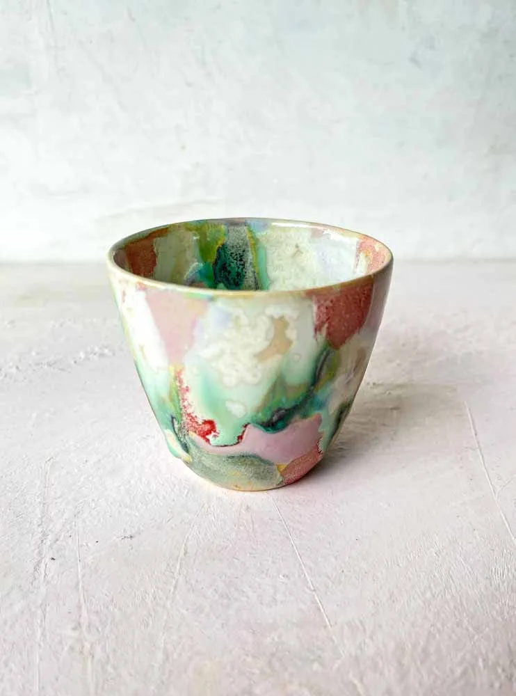 chandini keramik, earth, peace, kaffe kop, espresso kop, keramik kop, håndlavet keramik, handmade ceramic, remix by sofie