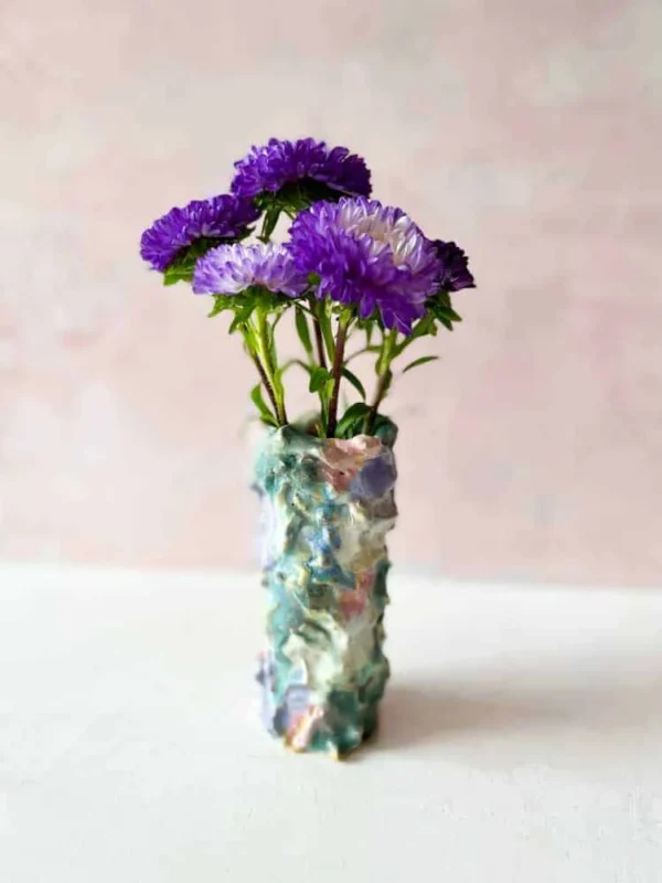 Unika keramik vase - Flower power