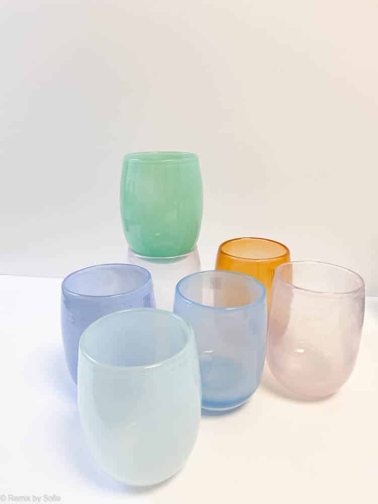 anne flohr, mundblæst glas, handblown glass, glas kop, kop i glas. kaffeglas,