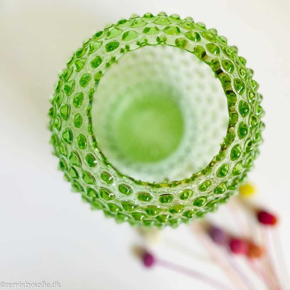 Pindsvine vase 18 cm i lysegrøn