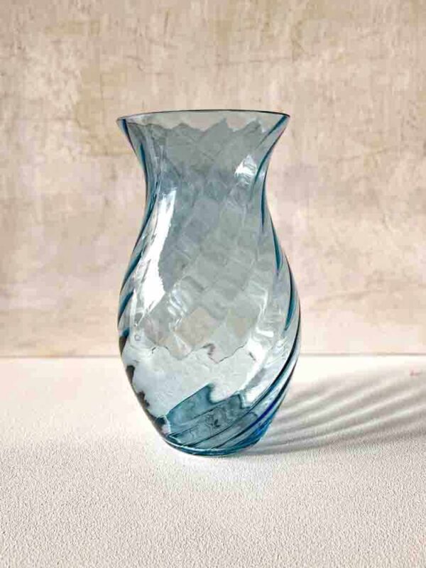 Oslo swirl vase - blue smoke