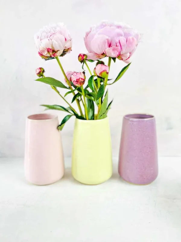 Keramik vase 18 cm - Flere farver