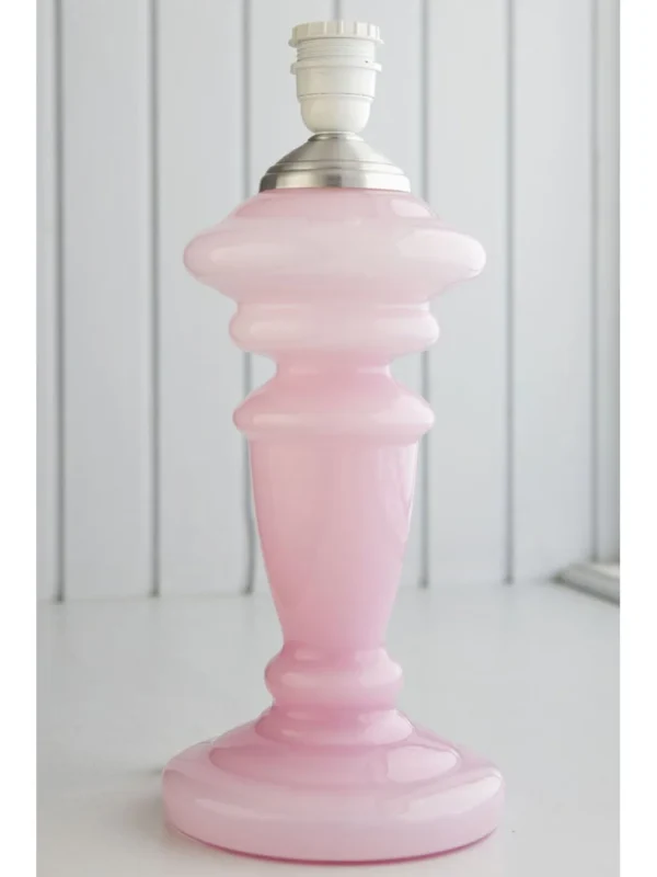 pink rose, remix by sofie, opalglas, opallampe, lampe, lampefod, rose lampe, rosa opal,