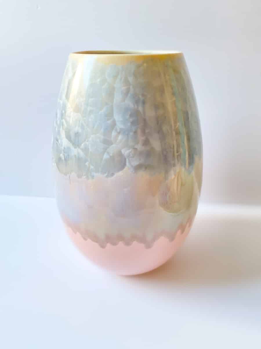 vase, porcelain vase, vase in porcelain, flowers vase, wauh design, crystal glaze, remix by sofie