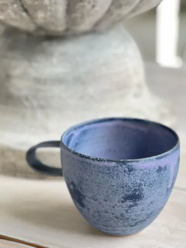 Blå keramik kop