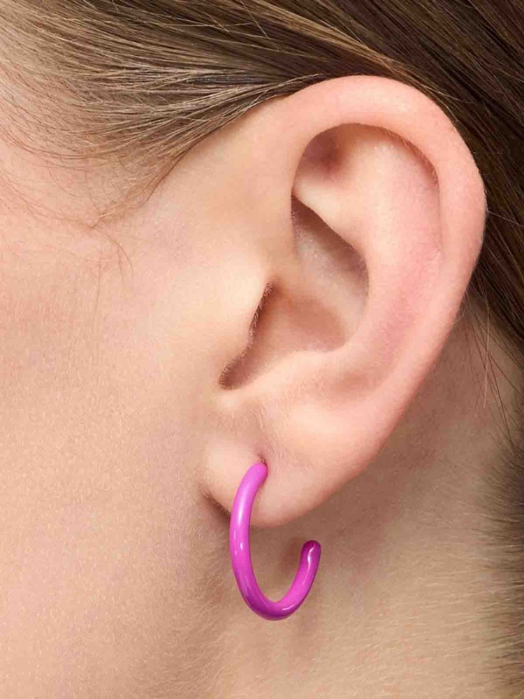 Øreringe - "Color Hoops" Medium - flere farver - Billede 2