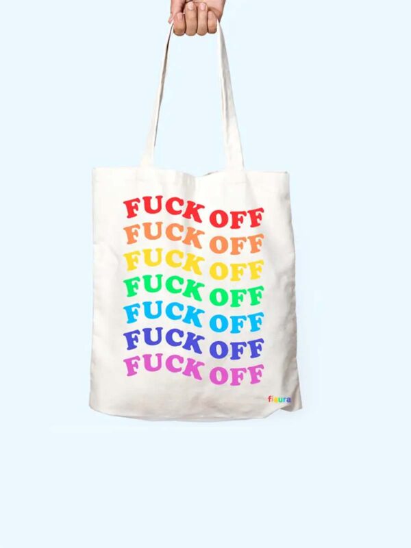 remix by sofie, totebag, indkøbsnet, fuck off