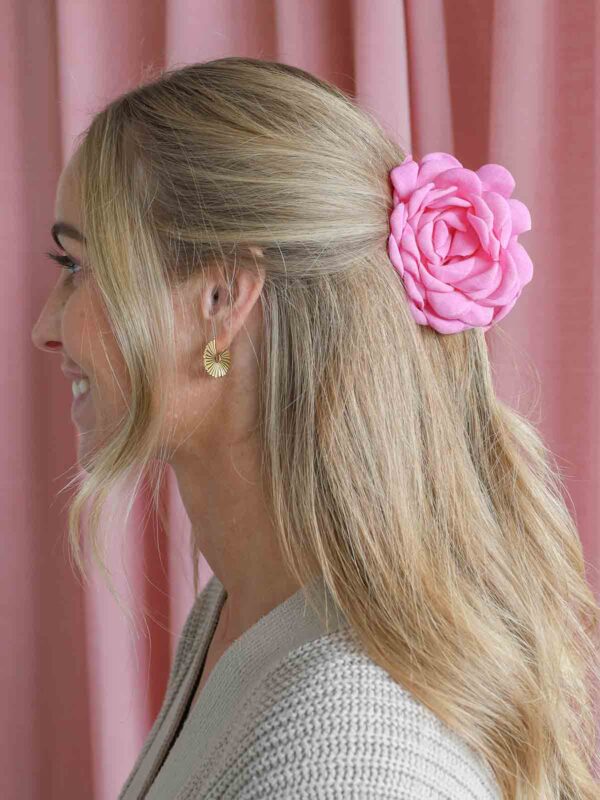 Lille hårklemme blomster - Pink