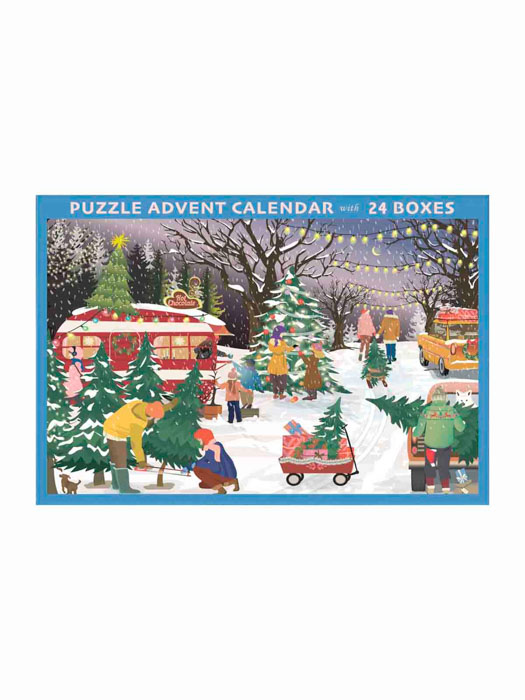visse vasse CHRISTMAS TREES SNOW FLAKES - puzzle calendar 5_web