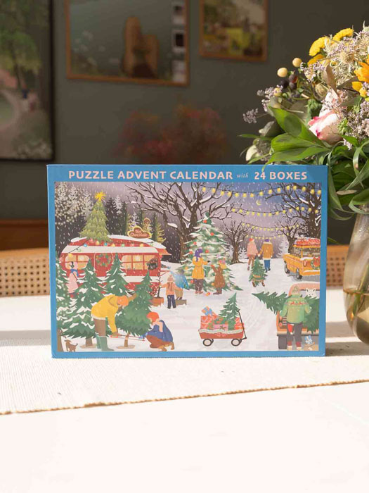 visse vasse CHRISTMAS TREES SNOW FLAKES - puzzle calendar 5_web