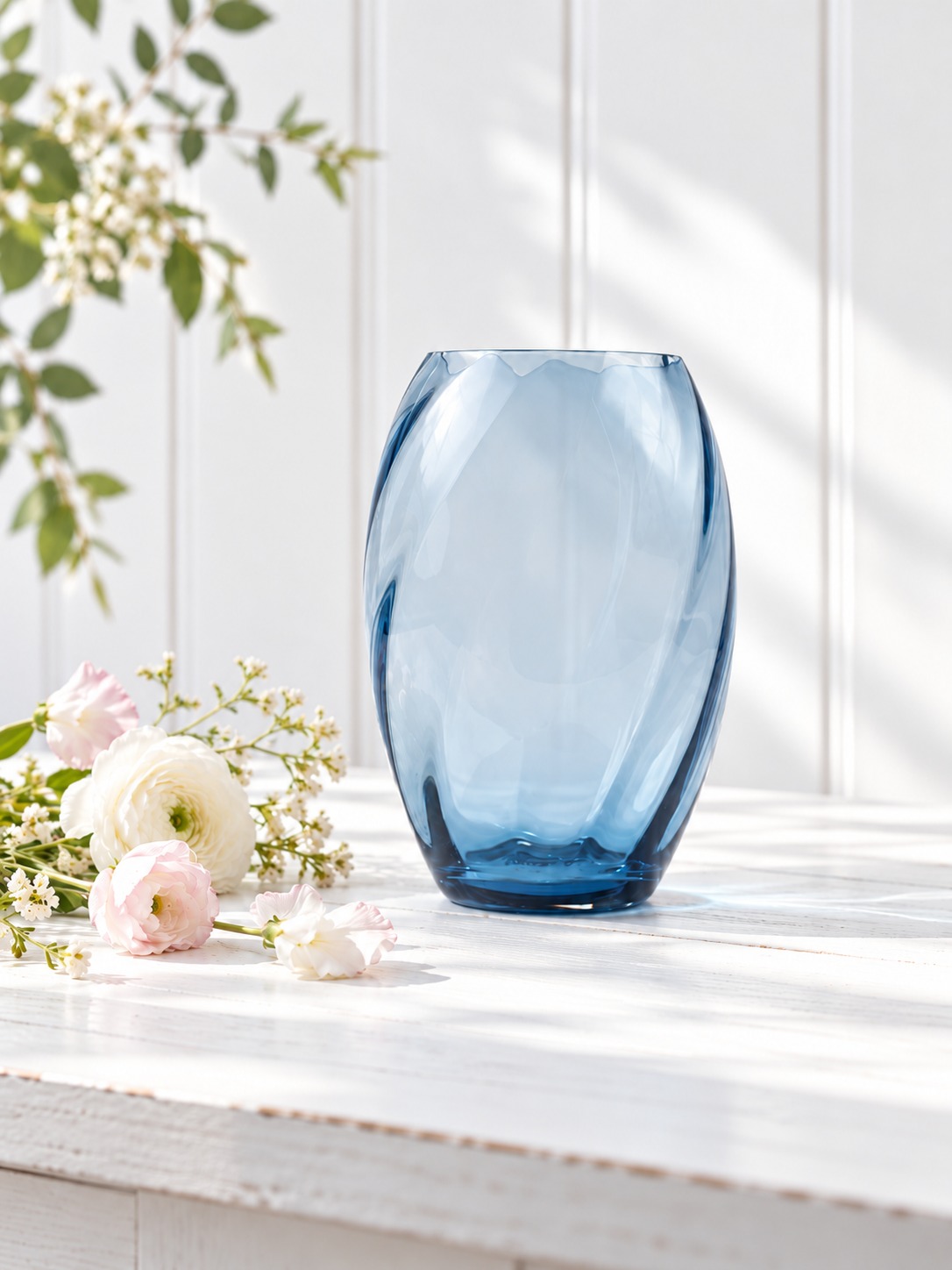 Alternative view of Elipse vase i swirl - blue smoke
