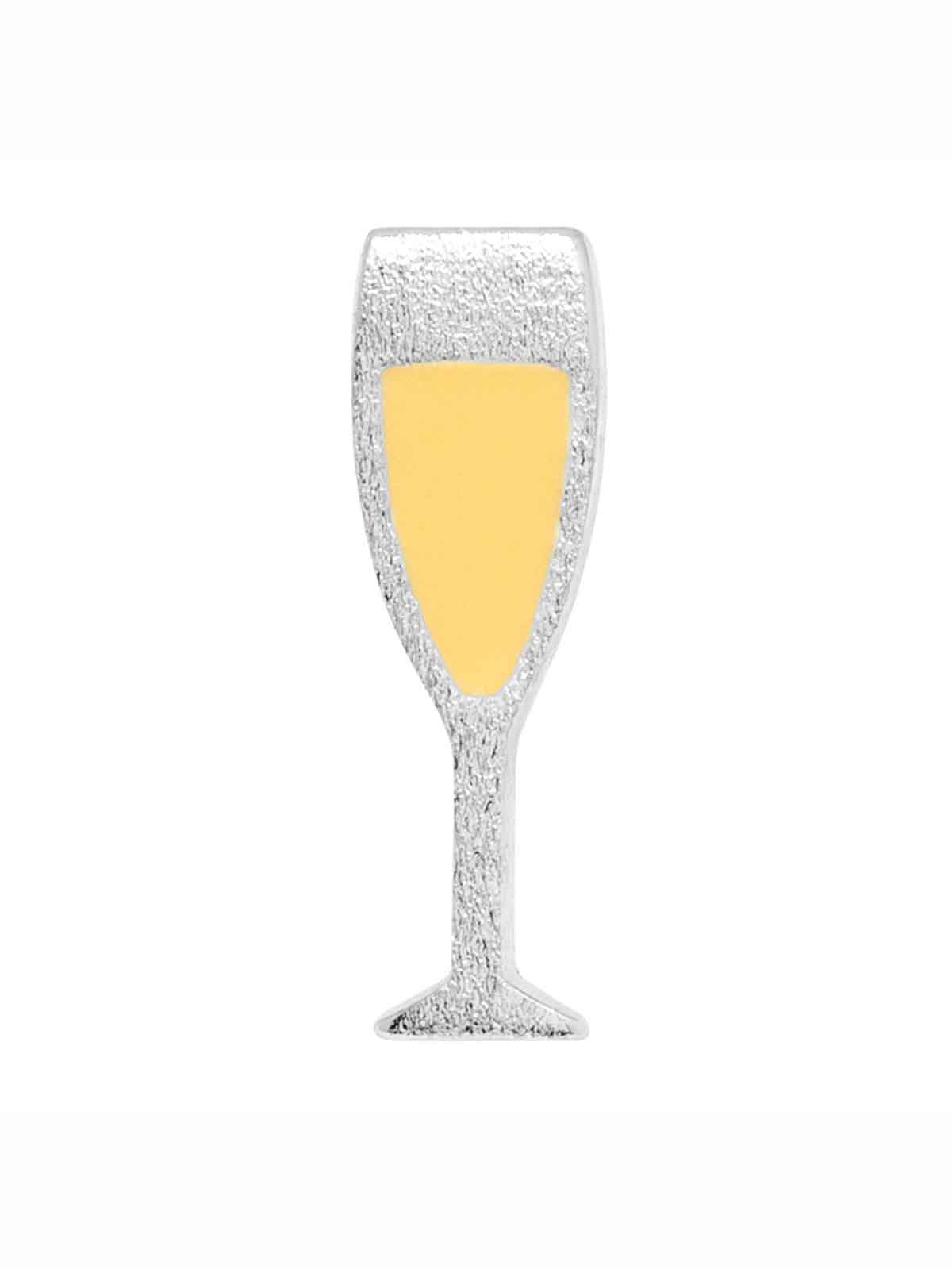 lulu copenhagen øreringe champagneglas i guld og sølv