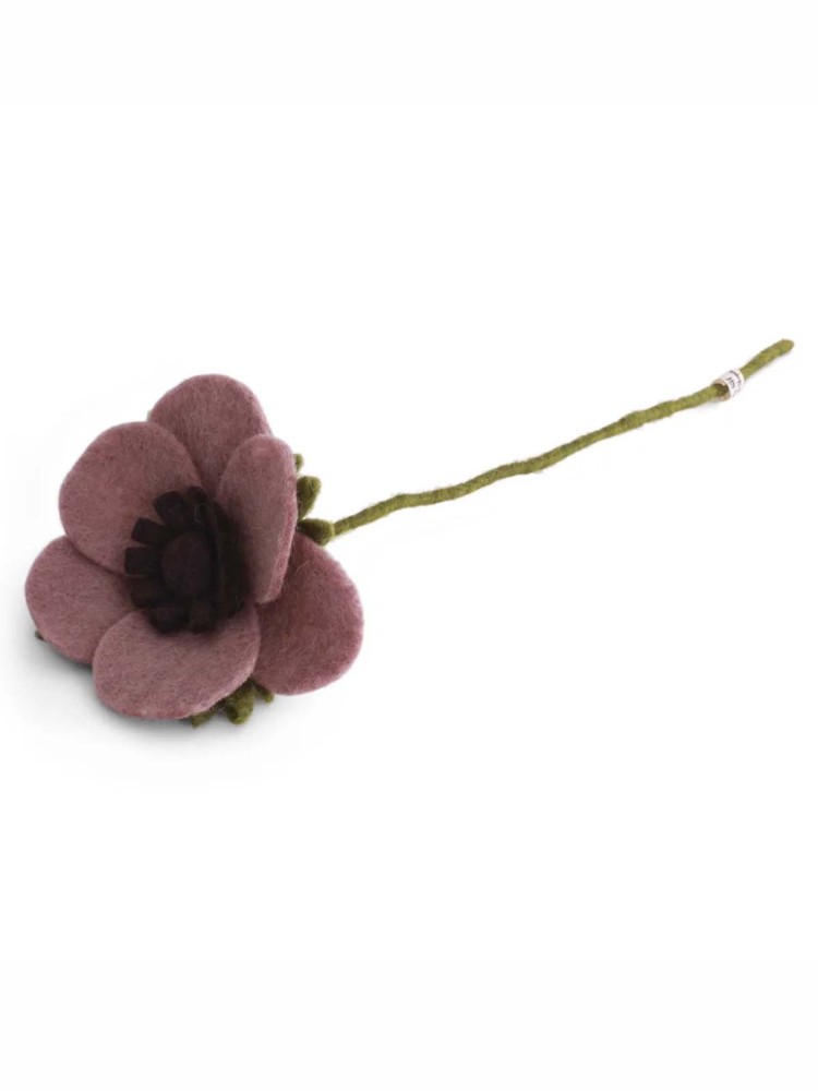 Filt fransk anemone (30 cm) - Støvet rosa