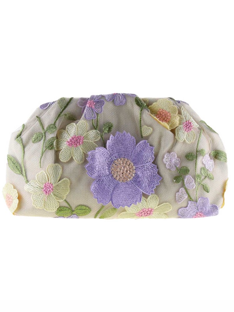 Lille taske "Rosalie" - Beige og lilla