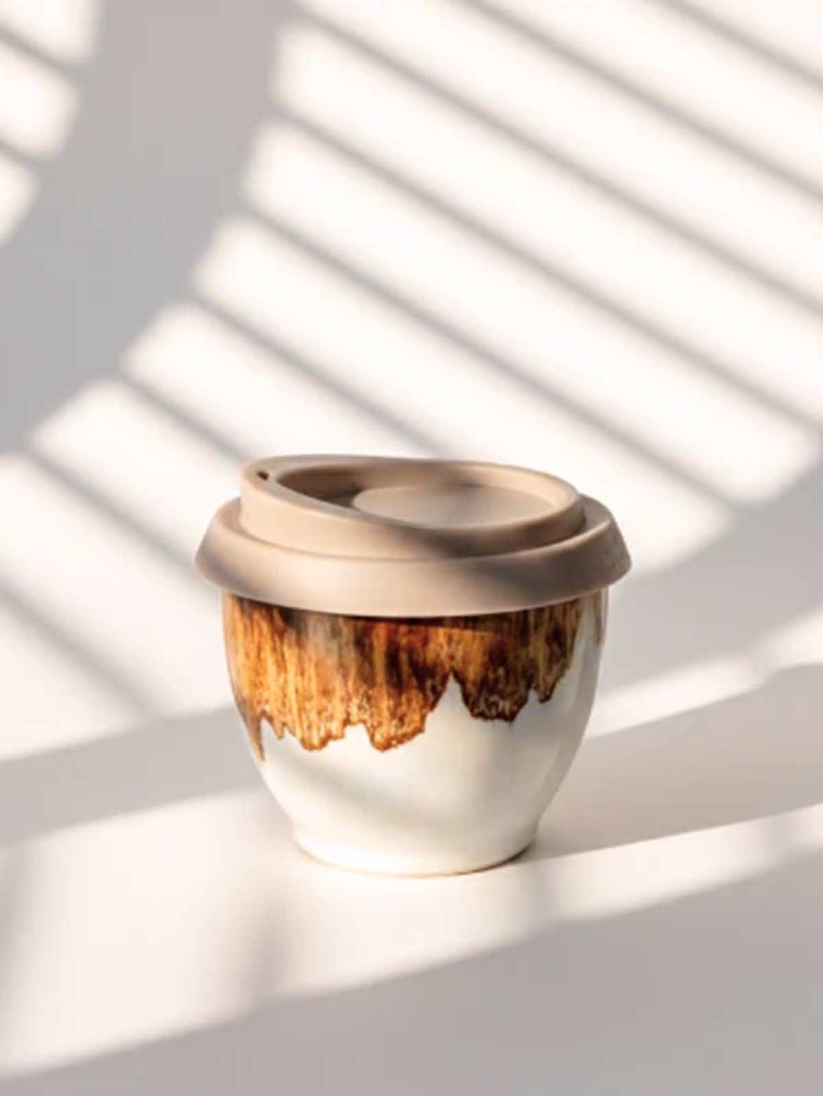 "To go" kop med låg (180 ml) - Byfrow - Billede 3