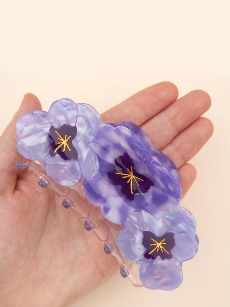 Hårklemme "maxi" – 3 Stedmoderblomster - Billede 2