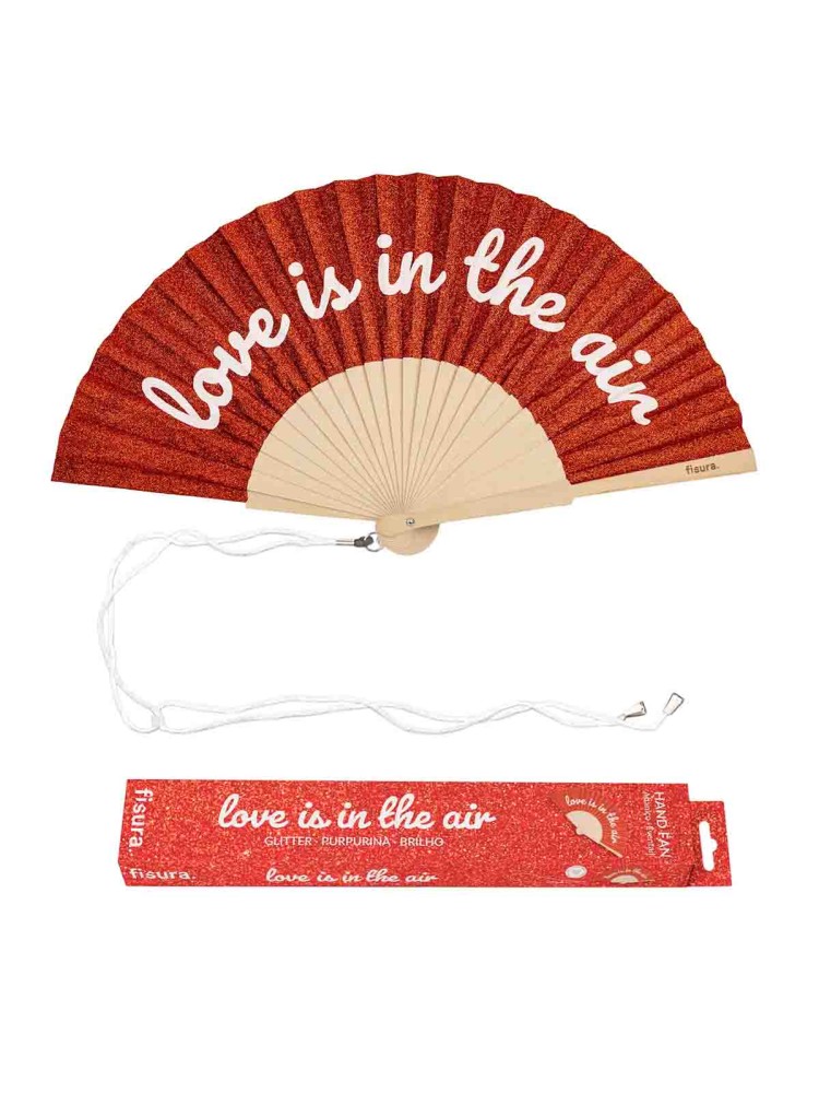 Vifte - "Love is in the air" rød glimmer - Billede 2