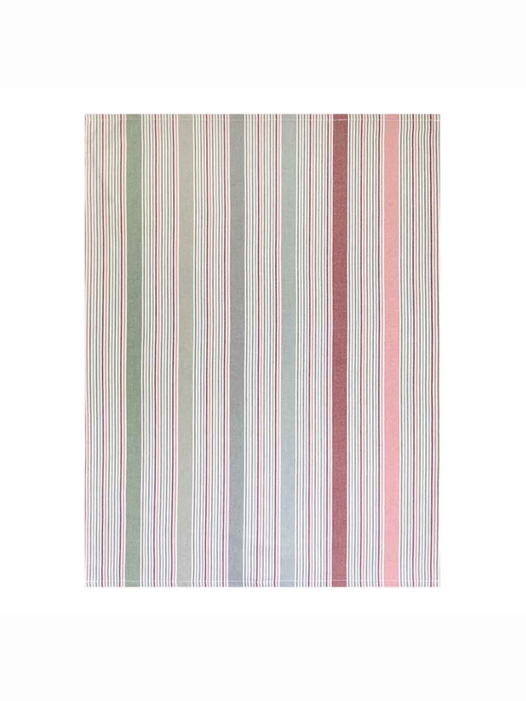 Viskestykke i bomuld med striber - Multi støvet (Pastel)