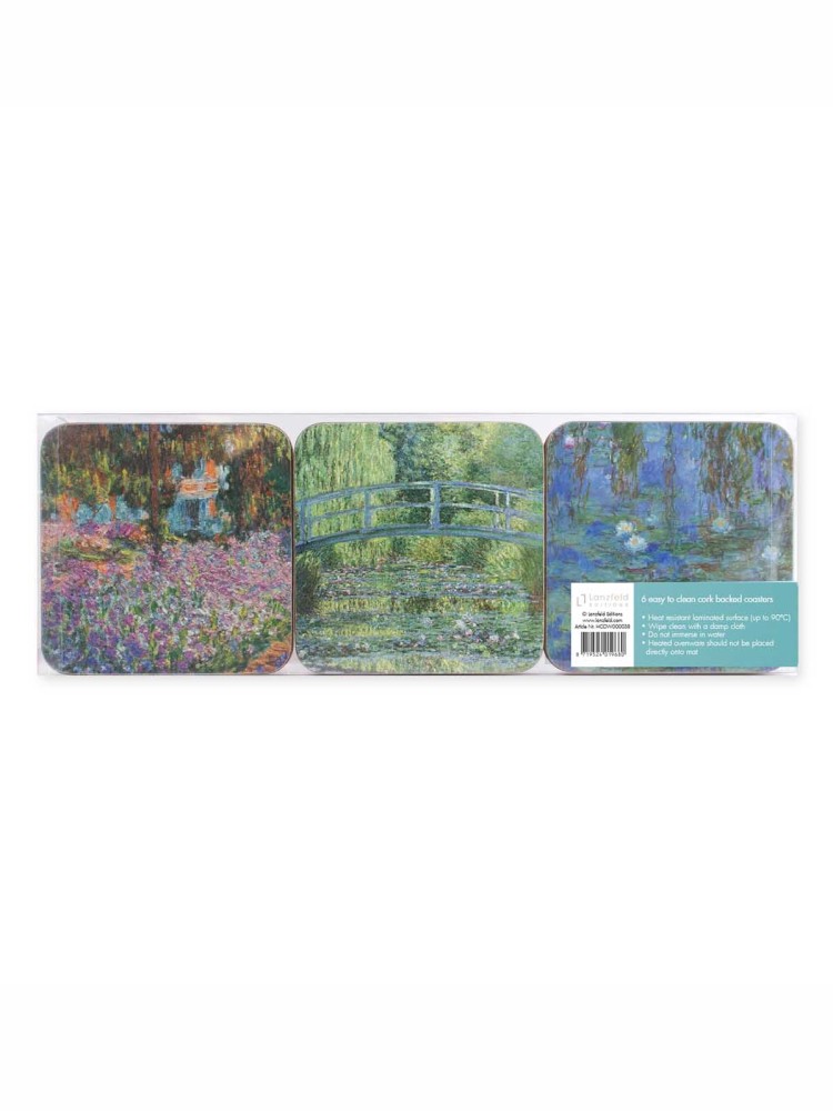 Coasters (6 stk) - Claude Monet "Haven i Giverny" - Billede 3