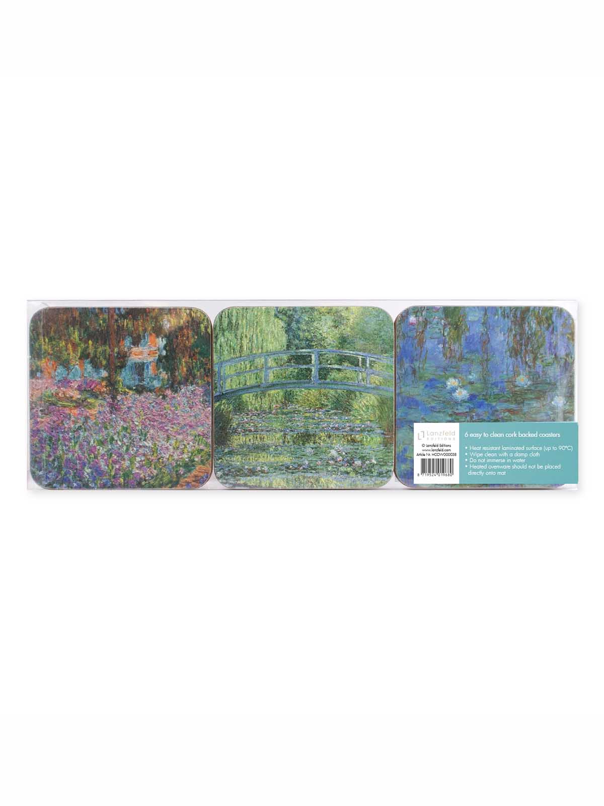 Coasters (6 stk) - Claude Monet "Haven i Giverny" - Billede 3