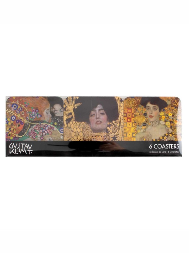 Coasters (6 stk) - Gustav Klimt "The Kiss" - Billede 3
