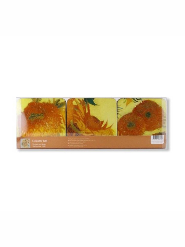 Coasters (6 stk) - Van Gogh "Solsikker" - Billede 2