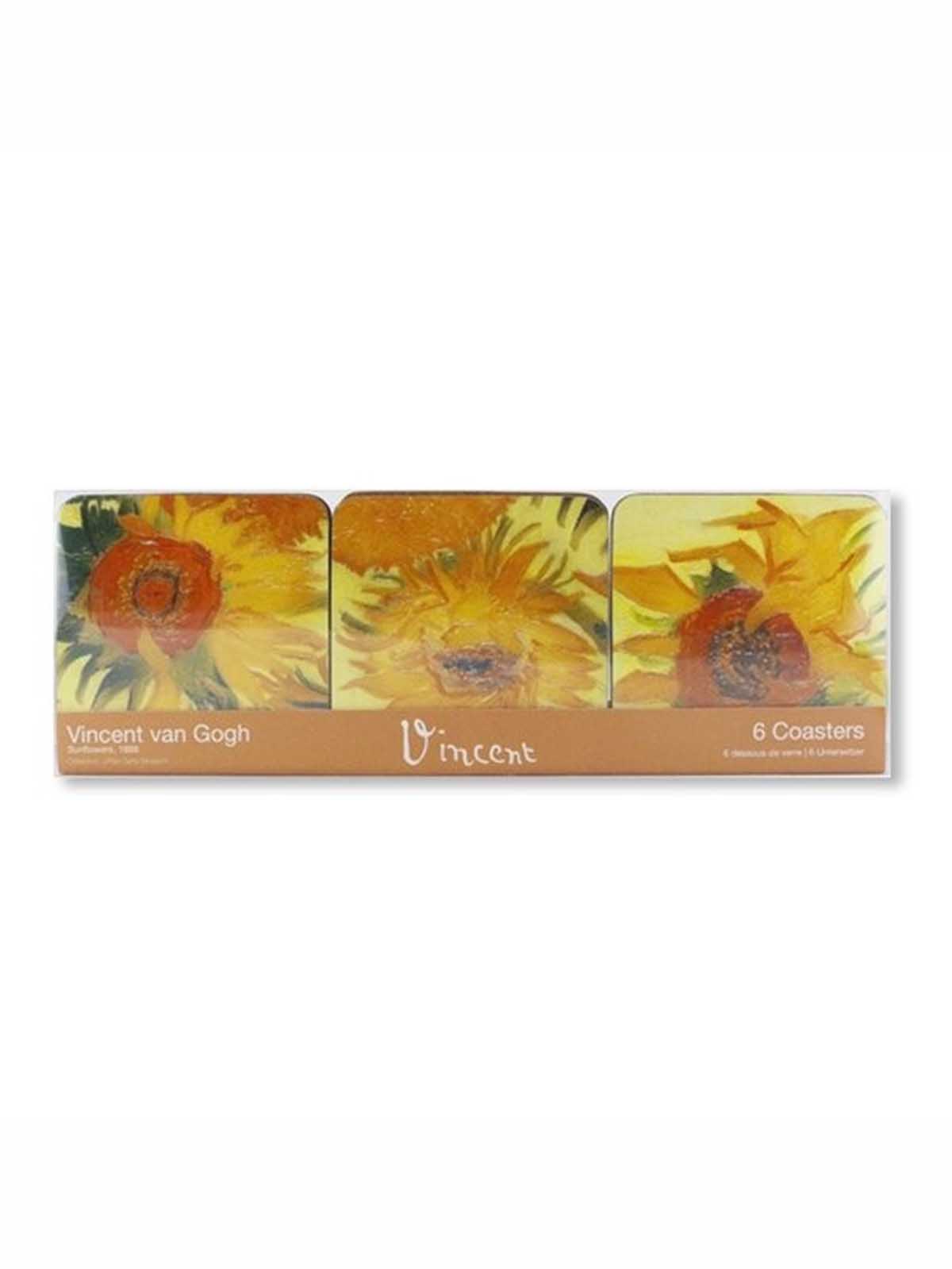 Coasters (6 stk) - Van Gogh "Solsikker" - Billede 3