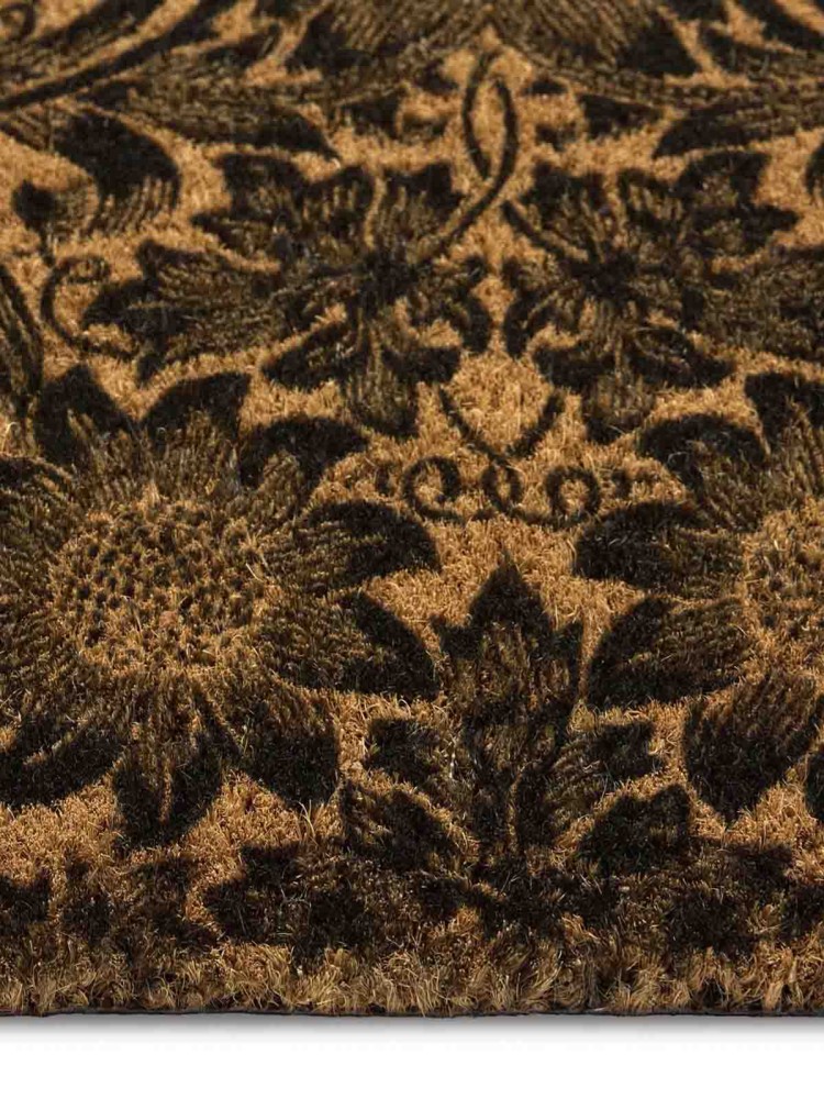 Dørmåtte 45x75 cm - "William Morris" Solsikke i sort - Billede 3