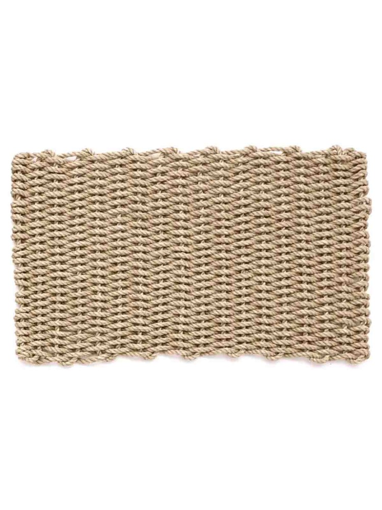 Udendørs Dørmåtte 45x75 cm - Lys sand i knyttet reb - Billede 2