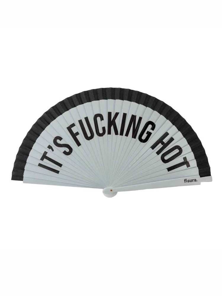 Vifte - "It's fucking hot" Lysegrå og sort