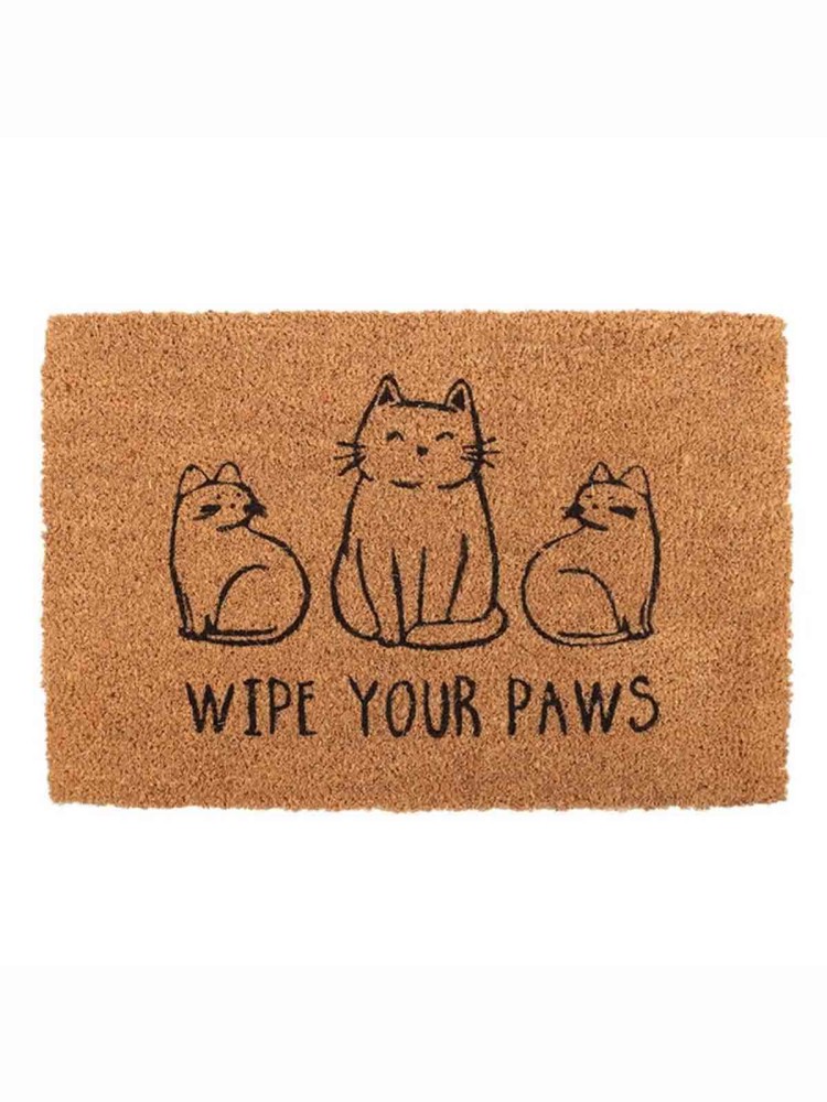 Dørmåtte 40 x 60 cm - Wipe your paws med katte