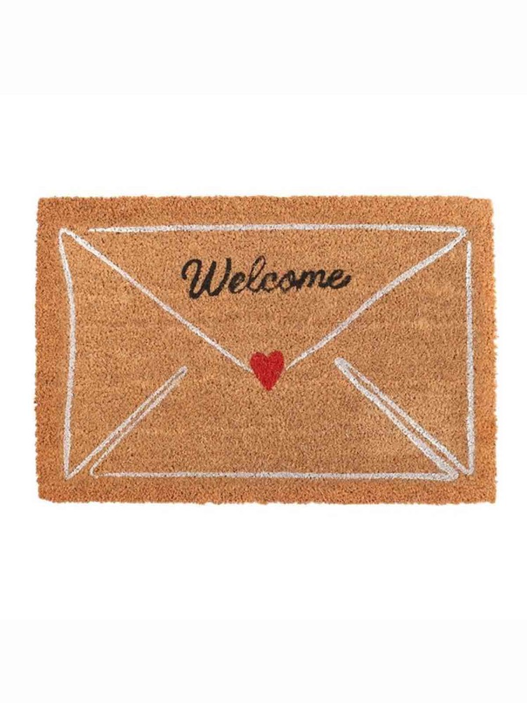 Dørmåtte 40 x 60 cm - "Love letter" med welcome
