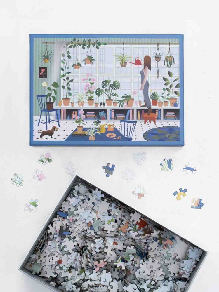 Puslespil 1000 brikker (rundt) - Plant lover