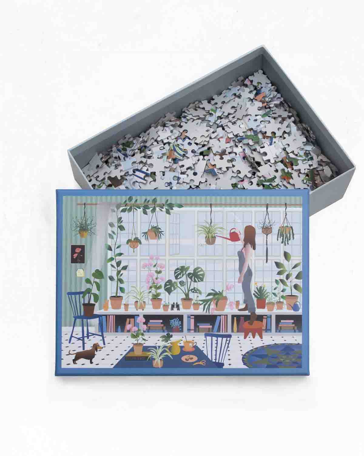 Alternative view of Puslespil 1000 brikker (rundt) - Plant lover