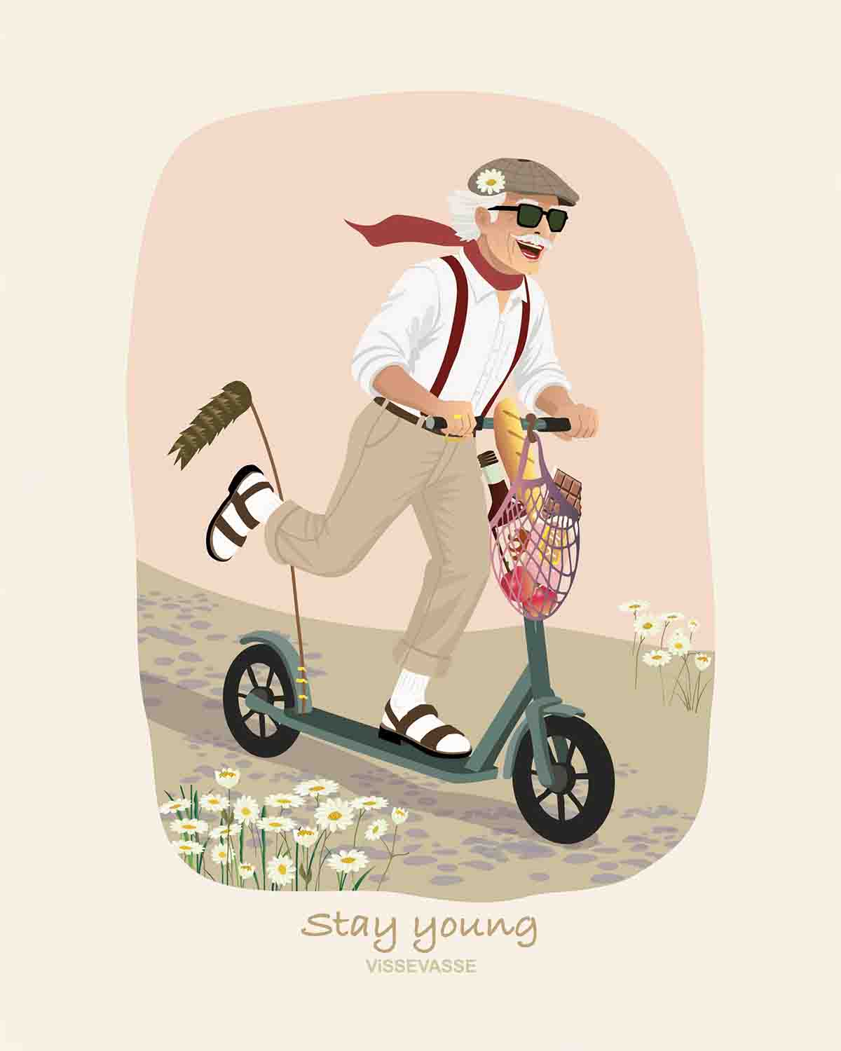 Alternative view of Anledningskort med kuvert (A6) - Mr. Stay Young