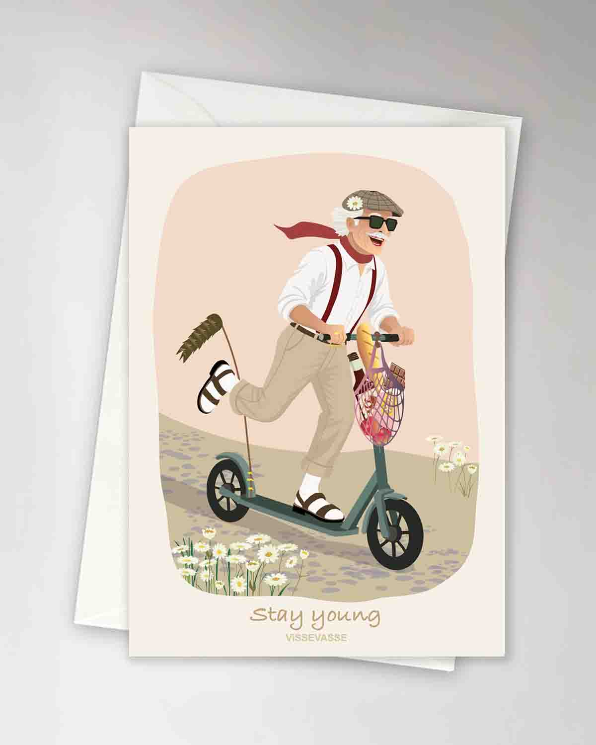 Anledningskort med kuvert (A6) - Mr. Stay Young