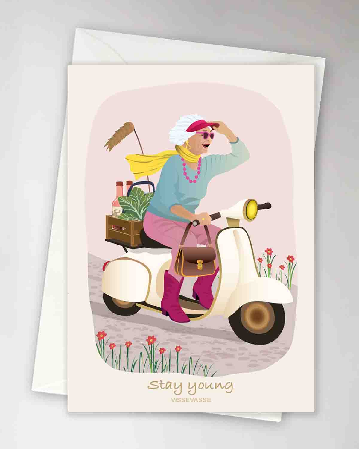 Anledningskort med kuvert (A6) - Mrs. Stay Young